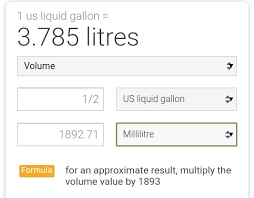 No of litres in a clearance gallon