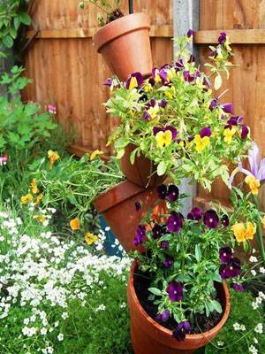 Step Ladder Flower Tower