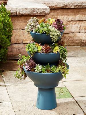 Terra Cotta Pots Annual Flower Tower