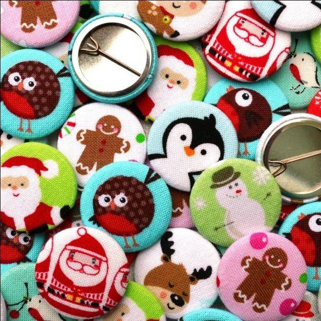CHARMING COLLECTION OF CHRISTMAS BADGES