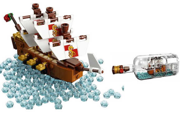 Ship In A Bottle An Amazing Design Of Lego Bricks!