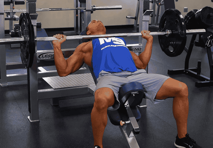 Wide-grip bench press