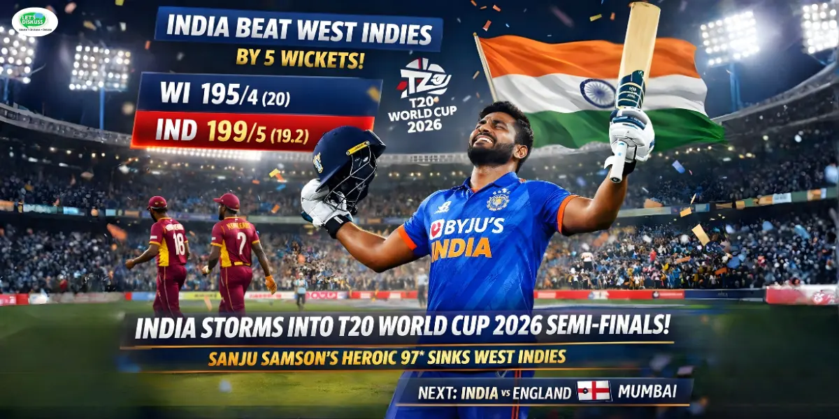 India's Epic Chase vs WI Sends Them to T20 WC 2026 Semis